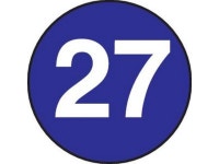 2 Diameter number 27 circle labels (500 per Roll) - Newegg.com