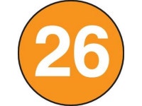 2 Diameter number 26 circle labels (500 per Roll) - Newegg.com