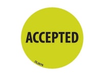 2 diameter Accepted labels (500 per Roll) - Newegg.com