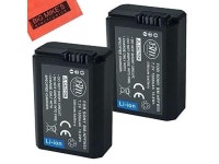 BM Premium 2 Pack of NP-FW50 Batteries for Sony DSC-RX10 IV... Alpha 7, Alpha 7R, a7, a7R, a7R II, a7S, a7S II, a3000, a5000... 