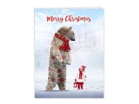 Adorable Jumbo Christmas Greeting Card (8.5 x 11 Inch) - Girls, Kids Holiday Card - Patterned Animals Bear J2940CXSG - Newegg.com