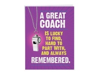 NobleWorks, Memorable Coach - Jumbo Coach Thank You Card (8.5 x 11 Inch) - Inspirational Gratitude Notecard, School Sports J3126T... 