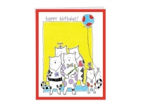 The Best Card Company, Cat Scratch - Big Group Happy Birthday Card (8.5 x 11 Inch) - Doodle Cats for Kids, From All of Us J3118JB... 