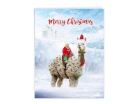 Jumbo Merry Christmas Card for Kids (8.5 x 11 Inch) - Fun Holiday Girls Greeting - Patterned Animals Llama J2940DXSG - Newegg.com