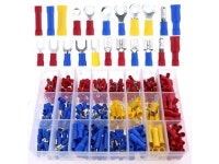 Glarks 355pcs 22-16/16-14/12-10 Gauge Mixed Quick Disconnect Electrical Insulated Butt Bullet Spade Fork Ring Solderless Crimp... 