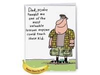 Jumbo Humorous Fathers Day Greeting Card: Valuable Lesson; With Envelope (Big Size: 8.5 x 11) J1542FDG - Newegg.com