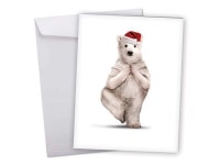 5 x 11) - Large Yoga Polar Bear Wearing A Santa Hat - Animal Holiday & Xmas Stationery #J6547JXSG - Newegg.com