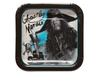 Amscan 540008 DisneyPirates Of The Caribbean Square Plates, 7, 8 pcs - Newegg.com