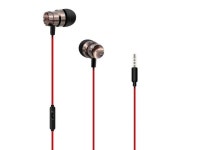 Veroyi Wired in-Ear Earbuds, Mini Lightweight Metal Stereo Earphones with Microphone Mic, Music Control, 3.5mm Jack (Black+Red)... 