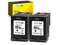 Ink Cartridge Replacement For Hp 901 Xl 901Xl (2 Black) Work With Officejet 4500 J4550 J4680 J4680C J4580 J4540 G510A G510B G510G... 