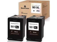 Ink Cartridge Replacement For Hp 901 Xl 901Xl Work With Officejet 4500 J4550 J4680 J4580 J4540 J4660 J4624 J4640 (Black, 2-Pack)... 