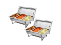 2Pack 1/3 Size Stainless Steel Chafer Chafing Dish Sets 9L Christmas Praty 2019 - Newegg.com 2Pack 1&#47;3 Size Stainless Steel... 