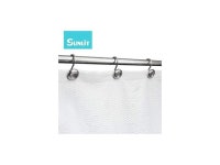Contemporary Design Round Shower Curtain Hooks Rust Proof Oil Rubbed Metal Shower Curtain Rings - Satin Matte Silver - 12 Pack... 