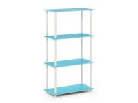 Turn-N-Tube 4-Tier Multipurpose Shelf Display Rack, Single, Light Blue/White - Newegg.com