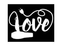 Lli Hairdryer Love | Decal Vinyl Sticker | Cars Trucks Vans Walls Laptop | White | 5.5 X 3.9 In | Lli1363 - Newegg.com