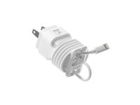 Snap Back Charger Winder Compatible with Apple 5W Lightning iPhone and iPad Charger and adapter for travel and cable management... 