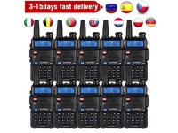 10 Units Real 8W Baofeng UV 5R Walkie Talkie UV5R Portable Dual Band Ham CB Radio uv-5r FM Transceiver Two Way Radio Transmitter... 