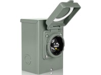 50 Amp Generator Inlet Box - NEMA SS2-50P Power Inlet Box for 3R 3-Prong Generator Cord, 125/250V, 12500W Weatherproof Outdoor... 