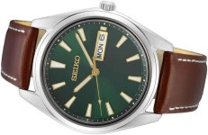 Seiko SUR449 40mm Day-Date Quartz Watch with Vibrant Green Dial - Newegg.com
