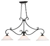 VAXCEL H0259 Monrovia 43.75-in Oil Rubbed Bronze 3-Light Linear Chandelier, - Newegg.com