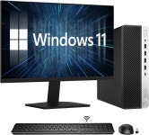 Refurbished: HP ProDesk 600 G5 SFF Windows 11 Pro High-Performance Desktop PC Computer Combo- 24-inch FHD Monitor/ Intel Hexa... 