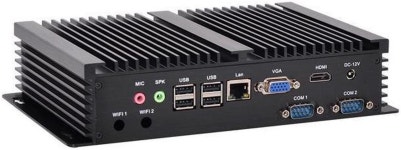 HUNSN Fanless Industrial PC, Mini Computer, I5 4200U 4250U 4258U 4278U, IM03, Windows 11 or Linux Ubuntu, VGA, HDMI, LAN, 2 x COM... 