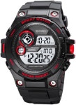 SKMEI 1759 Dual Time Digital Display Waterproof PU Leather Strap Luminous Electronic Watch (Red) - Newegg.com