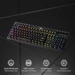 Redragon K513 RGB Membrane Gaming Keyboard, Standard 104 Keys Linear Mechanical-Feel Keyboard w/ 5 Extra On-Board Macro G Keys... 