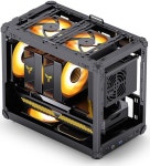 JONSBO C6 MAX BLACK Micro ATX PC Case,Handled Mesh Chassis,1-Side Penetration, Simple Compact Desktop computer case, ATX Power... 