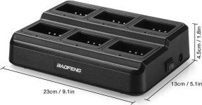 BAOFENG UV-5R Six Way Charger Multi Unit Charger Station for BF-F8HP UV-5R+ UV-5RE UV-5RTP UV-5X3 Walkie Talkie and Battery... 