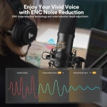 MAONO Podcast Microphone, USB Computer Mic for PC with Software, Boom Arm and Professional Sound Chipset for Singing, Recording... 