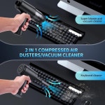 Compressed-Air-Duster-Air-Blower- 180000RPM Air Duster Cleaner 2 in 1- Keyboard Cleaner - no Canned air Dusters- Electric Air... 