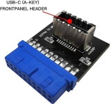 USB 3.0 (3.1 Gen 2) Internal (19-Pin) Header to USB 3.1/3.2 Type-C (20-Pin) A-Key Front Panel Adapter - Newegg.com