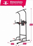 MURTISOL Power Tower Dip Station Pull Up Bar for Home Gym Strength Training Workout Equipment,330LBS Weight Capacity--YS - Newegg.com