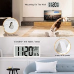 Large Digital Wall Clock with Backlight, 16.9 Inch Jumbo LCD Screen with Time/Calendar/Temperature Display, Alarm Clocks for... 