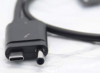 Thunderbolt 3 Cable: Custom End (AC+USB Type-C to USB Type-C) for HP Part Number: 843011-001 - Newegg.com