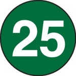 2 Diameter number 25 circle labels (500 per Roll) - Newegg.com