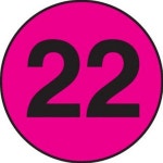 2 Diameter number 22 circle labels (500 per Roll) - Newegg.com