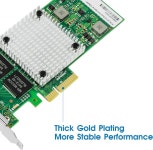 Gigabit Network Card, 10/100/1000Mbps Dual-Ports RJ45 Copper Ethernet Adapter, with Intel I350 Chip, PCI-Express X4 NIC Support... 