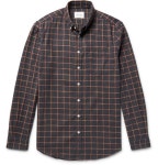 Steven Alan - Masters Button-Down Collar Checked Brushed-Cotton Shirt