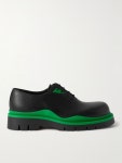 Black The Tire Rubber-Trimmed Leather Derby Shoes | BOTTEGA VENETA | MR PORTER