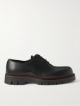 Black The Tire Rubber-Trimmed Leather Derby Shoes | BOTTEGA VENETA | MR PORTER