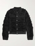Black Slim-Fit Frayed Distressed Denim Jacket | DRKSHDW BY RICK OWENS | MR PORTER