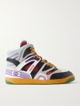 Multi Basket Rubber-Trimmed Demetra High-Top Sneakers | GUCCI | MR PORTER