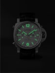 Black Luminor Chrono Automatic Flyback Chronograph 44mm Stainless Steel and Alligator Watch, Ref. No. PAM1218 | PANERAI | MR PORTER
