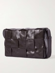 Brown Intrecciato Leather Messenger Bag | BOTTEGA VENETA | MR PORTER