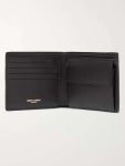 Black Logo-Appliquéd Croc-Effect Patent-Leather Billfold Wallet | SAINT LAURENT | MR PORTER