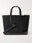Black Leather-Trimmed Recycled Nylon Tote Bag | TOM FORD | MR PORTER
