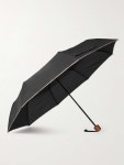Black Contrast-Tipped Wood-Handle Fold-Up Umbrella | PAUL SMITH | MR PORTER