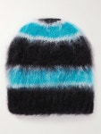 Black Striped Mohair-Blend Beanie | MARNI | MR PORTER